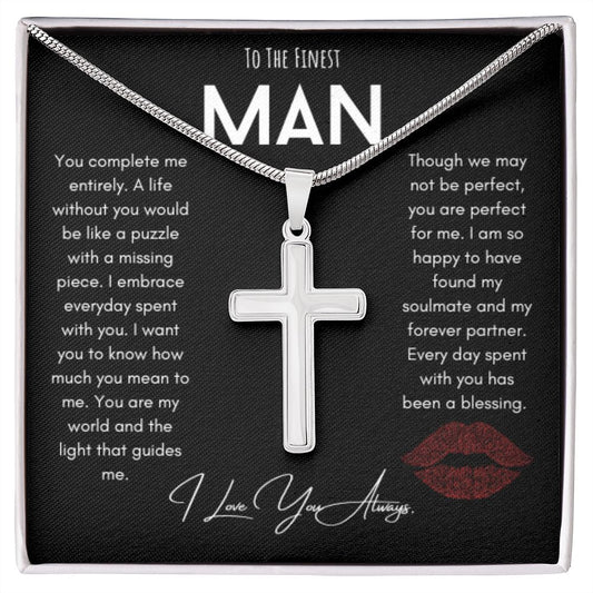 Stainless Cross Necklace - To the Finest Man