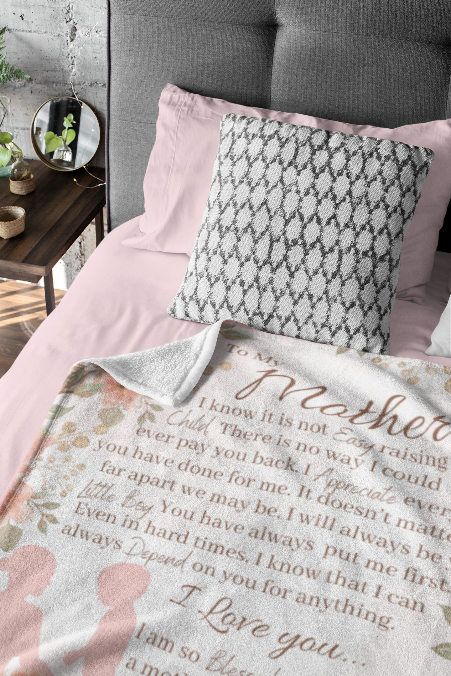 To My Mother Plush Fleece Blanket - 50x60