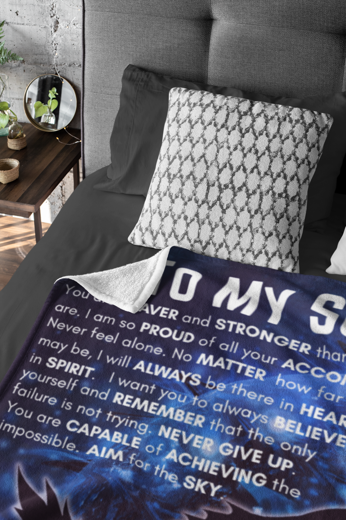 To My Son Cozy Plush Fleece Blanket - 50x60