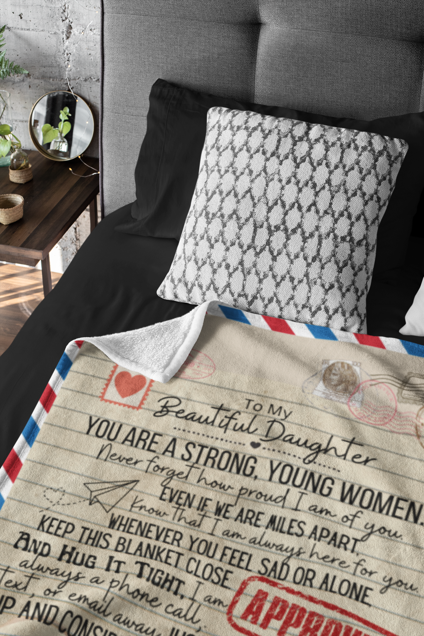 To My Beautiful Daughter Cozy Plush Fleece Blanket - 50x60