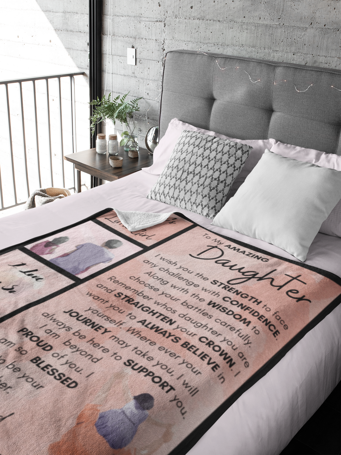 To My Amazing Daughter Cozy Plush Fleece Blanket - 50x60