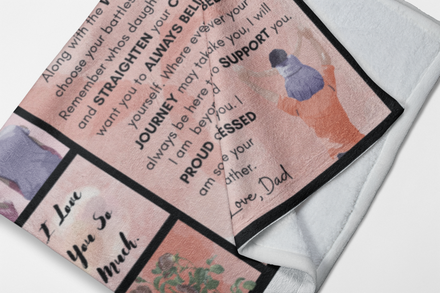 To My Amazing Daughter Cozy Plush Fleece Blanket - 50x60